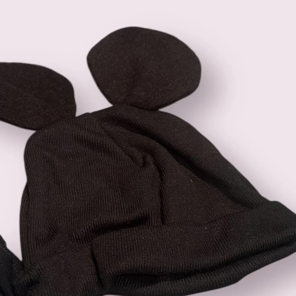 Vintage Disney Babies Mickey Mouse Red and Black Baby Romper With Hat Sz 3-6 Mon